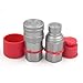 1/2" NPT Thread Skid Steer Bobcat Flat Face Hydraulic Quick Connect Couplers / Couplings Set w/ Dust Caps primary