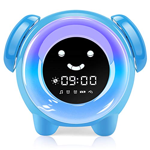 KNGUVTH Kids Alarm Clock, Updated Version Sleep Training Kids Clock