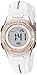 Armitron Sport Women's 45/7096WRG Rose Gold-Tone Accented Digital Chronograph White Silicone Strap Watch