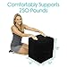 Xtra-Comfort Inflatable Ottoman - Foot Rest Cushion Support Pillow for Office Desk, Airplane Travel, Car, Camping, Kids, Adult - Ergonomic Height Adjustable, Sleep Seat - Leg Elevation with Hand Pump