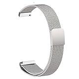 For Pebble Time Round 14mm Watch Band, ViCRiOR Quick Release Milanese Loop Stainless Steel Bracelet Watch Strap with Strong Magnet for Pebble Time Round 14mm Women