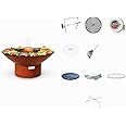 ARTEFLAME 40" Fire Pit with 9 Accessories | Gourmet Outdoor Cooking Essential | Backyard Patio Steakhouse Searing (Low Round Base)