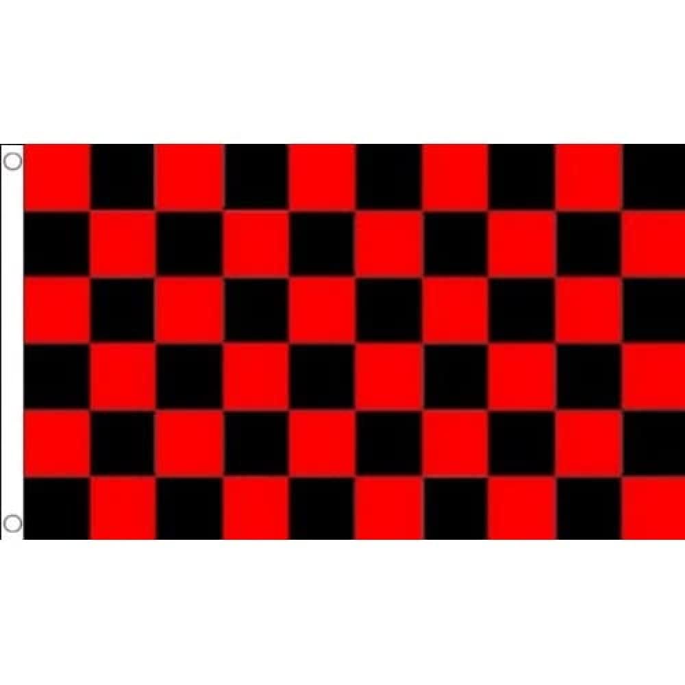 AZ FLAG - Red And Black Check Flag - 3x5 Ft - 100D Polyester Checkered Racing Banner with Two Metal Grommets - Fade Resistant - Vivid Colors - 3' x 5' Feet - 150x90 Cm