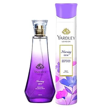 Yardley London Morning Dew Daily Wear Perfume for Women, 100ml + Yardley London Morning Dew Refreshing Deo for Women, 150ml