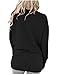 onlypuff Pocket Shirts for Women Casual Loose Fit Tunic Top Baggy Comfy Blouse