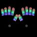 W-plus Flashing Finger Lighting Gloves LED Colorful Rave Gloves 7 Colors Light Show - Light-up Flashing Novelty Toys - Amazing Christmas Gift for Kids