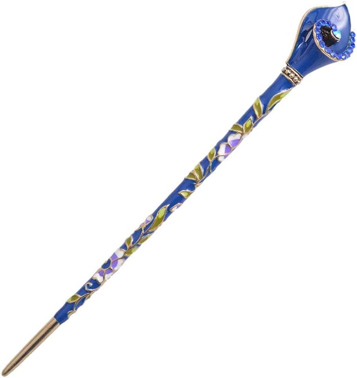 Beaupretty Chinese Rhinestone Hair Stick Hair Chopsticks Hairpin Chignon Pin Hair Accessories (Blue) - Image 5