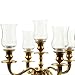 Koyal Wholesale Candelabra Hurricane Glass Shades,3-Inch Clear, Bulk Set of 6 Peg Votive Holders