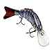 Rose Kuli Life Like Hard Body Swim Multi Jointed Hard Fishing Lure Hook Size #6 Beige, 3.8
