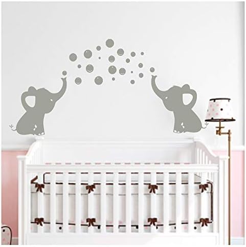 ecoll Elephant Bubbles Sticker Mural Nursery Decoration Elephant Blowing Bubbles Decoration Chambre De Bebe Amazon Fr Bricolage