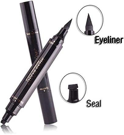 PEPECARE Double Head Waterproof Wing Shape Black Liquid Eyeliner Seal Stamp Eyeliner (S)