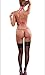SeClovers Women Sexy Lace Teddy Lingerie Tight Babydoll Red