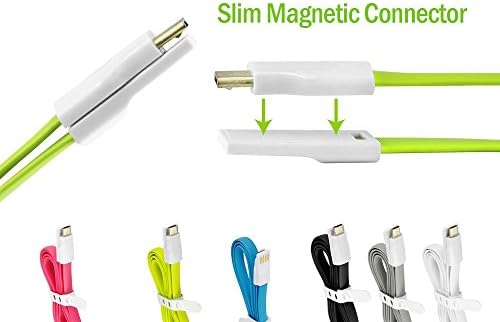 Tangle-Free Magnetic NEC Terrain Ultra Portable Flat Charging and Data MicroUSB Cable. (3ft / Case Compatible)