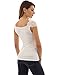 Pattyboutik Women's V Neck Lace Overlay Lined Top (White and Ivory L)