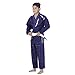 Elite Sports IBJJF Ultra Light Brazilian Jiu Jitsu Gi For Kids with Preshrink Fabric and Free Belt, Navy, C1