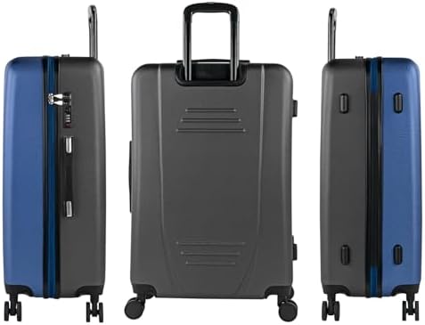 - Maletas Grandes De Viaje Rígidas Ligeras con 4 Doble Rueda 360° Maleta Grande 23 Kilos Alta Resistencia Maleta XL Duradera, Azul Marino-Antracita