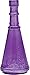 Luna Bazaar Small Vintage Glass Bottle (6.75-Inch, Cone Design, Purple) - Flower Bud Vase - For Home Decor, Party Decorations, and Wedding Centerpieces