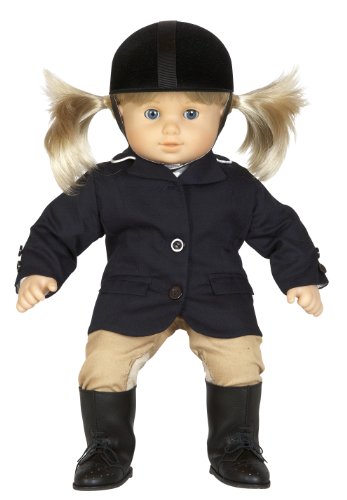 Equestrian Outifit with Riding Boots and Helmet Fits 15