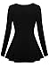 DJT Womens Scoop Neck Fitted Peplum Tunic Top Medium Black