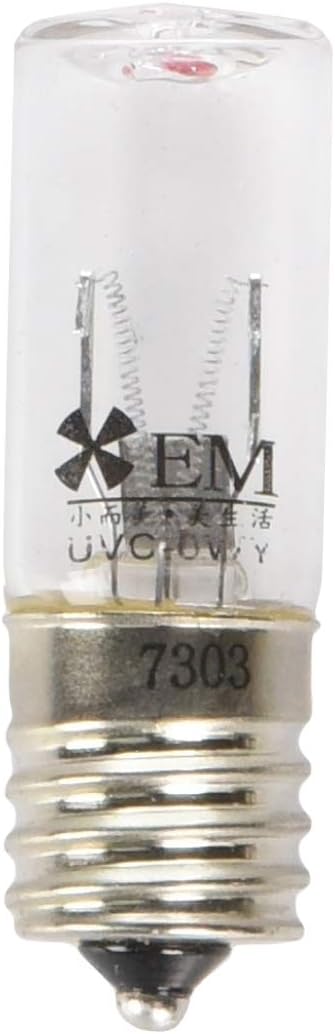 2X E17 Ultraviolet Light Bulb UV Ozone Sterilizing Lamp 10V/5W Replacement for Shoe Sanitizer