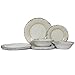 Melamine Dinnerware Set for 4-12pcs Dinnerware Dishes Set for Indoor and Outdoor Use, Dishwasher safe, Unbreakable, Light Grey