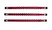 ABN Red Aluminum SAE Socket Holder Rail 3pc Set - 1/4in, 3/8in, 1/2in Tool & Socket Organizer Rails with 16 Clips
