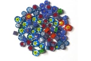 Glacial Art Glass Floral Murrine Assortment, 96 COE - ASRT-FL-96