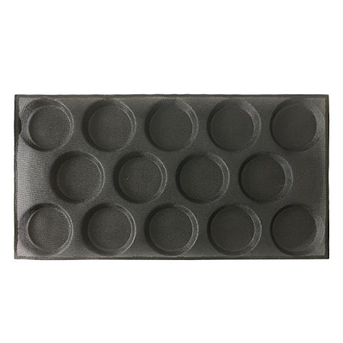 Bluedrop Silicone Hamburger Bread Forms Perforated Silicone Bakery Molds Tartlets Moulds Sheets - Thumbnail 4