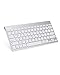 Anker Ultra Compact Profile Wireless Bluetooth Keyboard for iOS, Android, Windows and Mac with Rechargeable Battery and Aluminum-Effect Finish (White)