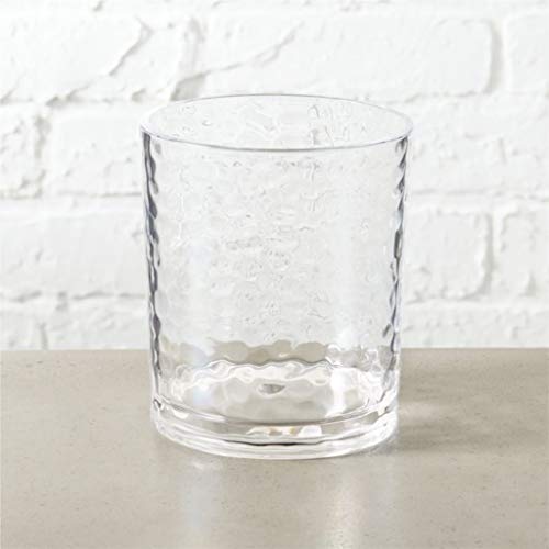 14-ounce and 20-ounce Acrylic Glasses Plastic Tumbler, set of 8 Clear - Hammered Style, Dishwasher Safe, BPA Free