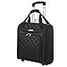 Aerolite Carry On Under Seat Wheeled Trolley Luggage Bag for American Airlines, Delta and South West, Black