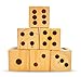 Giant Dice - Wooden Set for Yard & Lawn Games - Play Big Jumbo Yardzee & Yardkle at The Beach, Park, or Family Event