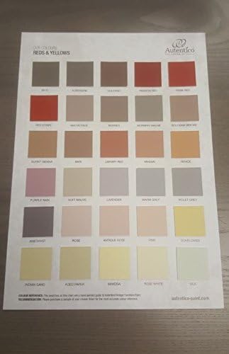 Autentico Farbe Diagramm Rot Und Gelbtone Amazon De Kuche Haushalt