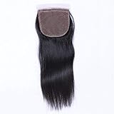 Beata Hair Free Part Silk Closure Straight 4x4inch Silk Base Top Closure 130% Density 8A Virgin Brazilian Hair Natural Color (12inch)