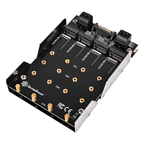 SilverStone Technology 3.5" to 4 X M.2 SATA Adapter SDP11