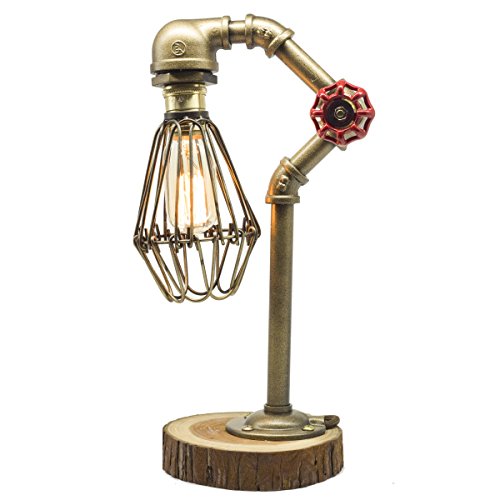 YNut Loft Style Vintage Metal LED Table Lamp, Alfred, Steampunk