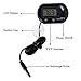CoZroom LCD Digital Aquarium Thermometer for Fish Tank Water Vivarium Temperature Sensor, Pack of 3, Black