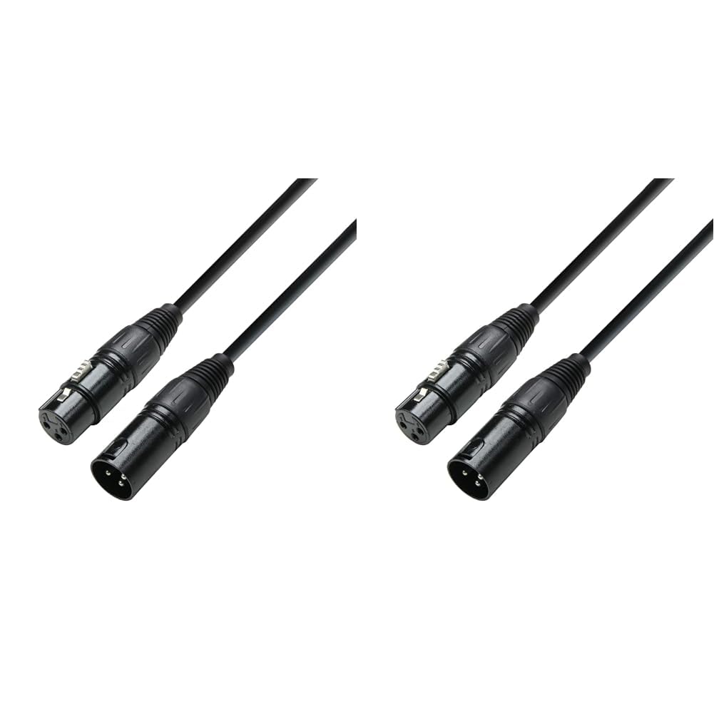 Adam Hall 3 Star Series 3m XLR Male to XLR Female DMX Cable (Pack of 2) — image 1