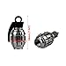 Senzeal 5x Aluminum Grenade Bomb Style Universal Car Truck Motorcycle Wheel Valve Caps Bicycle Tire Air Valve Cover Gray