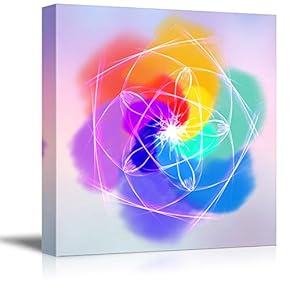 Wall26-Canvas Wall Art-Abstract Color Flower for Bedroom-Giclee Painting...