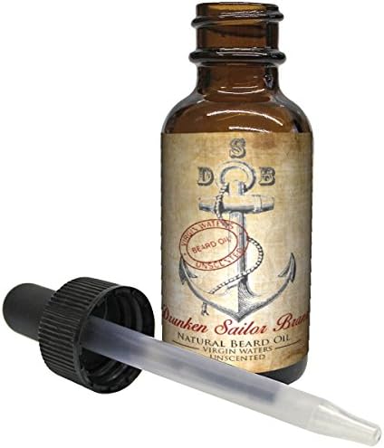 Drunken Sailor Brand Beard Oil (Virgin Waters Unscented) 1oz