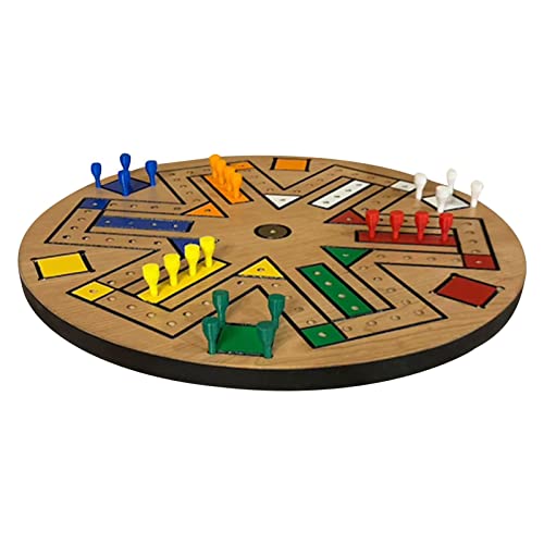 Fast Track Game Night Fast Track Board Game,Sided Painted Wooden Fast