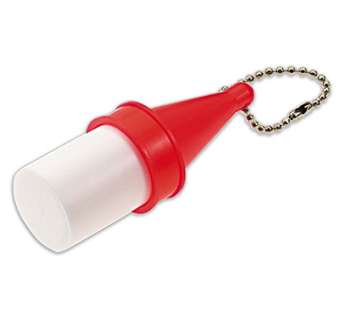 Lucky Line Key Float with Ball Chain, Red and White (92101)