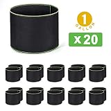 Delxo 20-Pack 1 Gallon Grow Bags Heavy Duty Aeration Fabric Pots Thickened Nonwoven Fabric Pots Plant Grow Bags