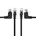 Cable Matters 10Gbps Combo-Pack 90 Degree Cat 6 Ethernet Cable - 10ft, Cat6 Right Angle Ethernet Cable (90Degree + 270 Degree Right-Angle RJ45 Connectors)
