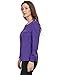 Allegra K Women's Buttons Decor Decorative Pockets Ruched Blouse XL Purple