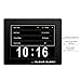 Clear Clock [Newest Version] Extra Large Digital Memory Loss Calendar Day Clock With Optional Day Cycle + Alarm Perfect For Elderly + Impaired Vision Dementia Clock Black