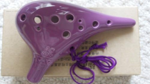 Paragon Ceramic Ocarina Purple Glossy Color Alto C Key High temperature Kiln Treated good Hardness Endurability