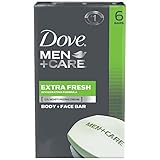 Dove Men+Care Body and Face Bar, Extra Fresh 4 oz, 6 Bar