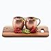 Kitchen Lifestyle Moscow Mule Mugs - Perfect Handle Size - 100% Copper Hammered 16oz, Great Combo Packs Available